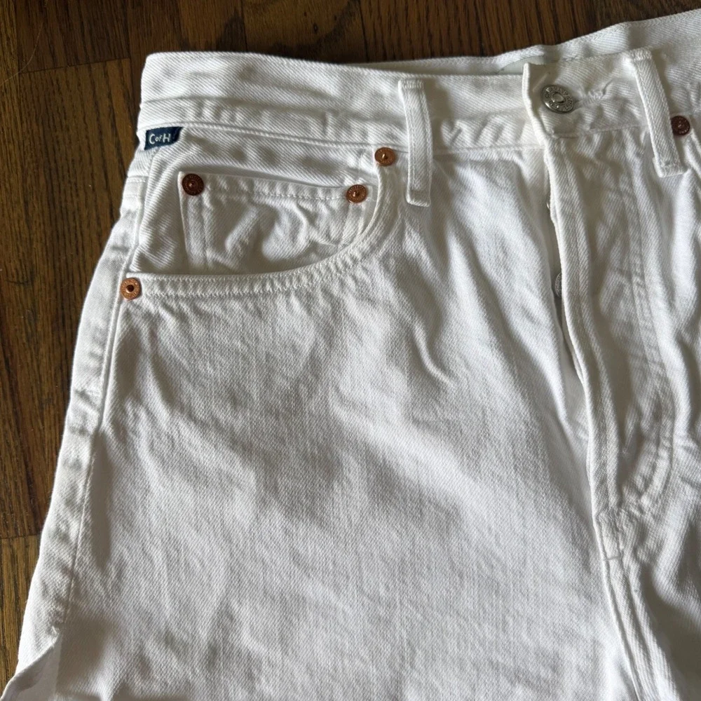 Citizens of Humanity Shorts Womens 26 Marlow Vintage White Denim High Rise